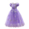 Princess Sofia Dress for Girl Rapunzel Cosplay Halloween Costume Puff Sleeve Layerd Dresses