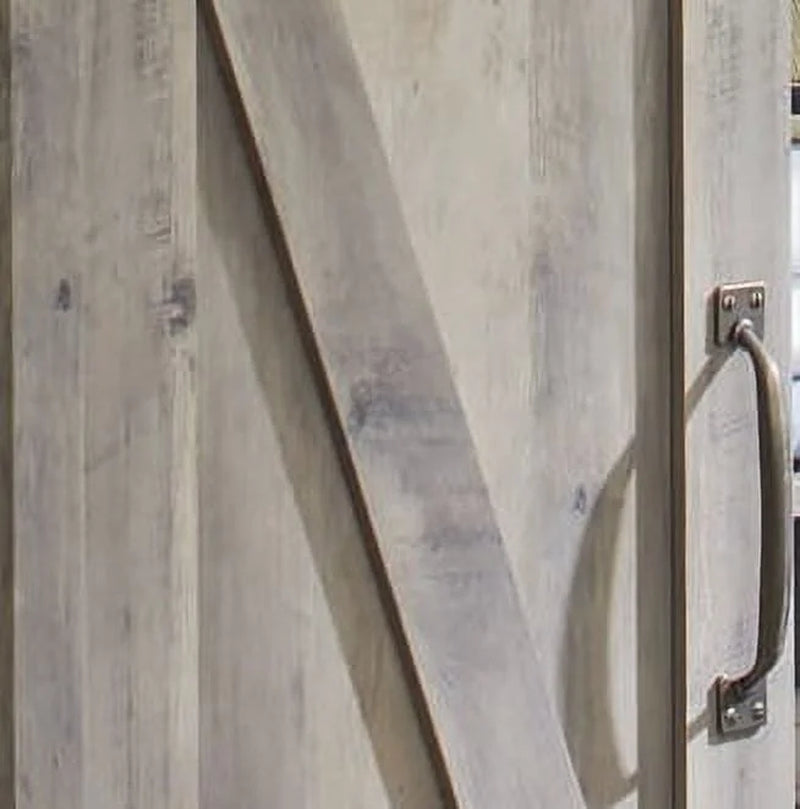 Modern Farmhouse Accent Storage Cabinet, Rustic Gray Finish