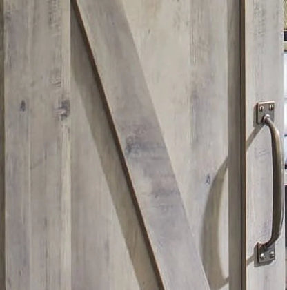 Modern Farmhouse Accent Storage Cabinet, Rustic Gray Finish