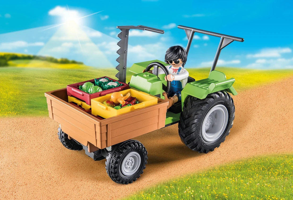 Harvester Tractor with Trailer