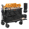VEVOR Foldable Double Decker Wagon, 400L Collapsible Wagon Cart with All-Terrain Wheels, Heavy Duty Folding Wagon Cart 450 Lbs Weight Capacity for Camping, Shopping, Garden, 52 Extra Long Extender