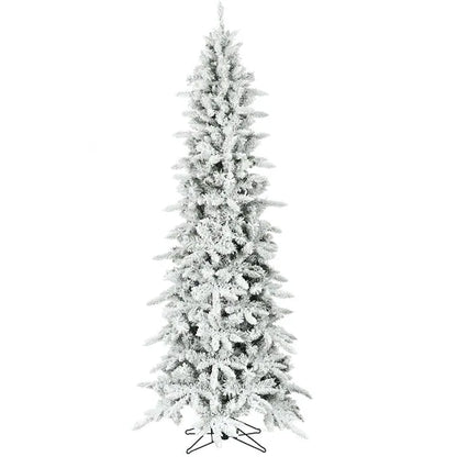 9-Ft Mountain Pine Pre-Lit Flocked White Artificial Christmas Tree with Color Changing LED Lights