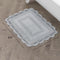 Crochet Cotton 17X24 In. Bath Rug, Light Grey