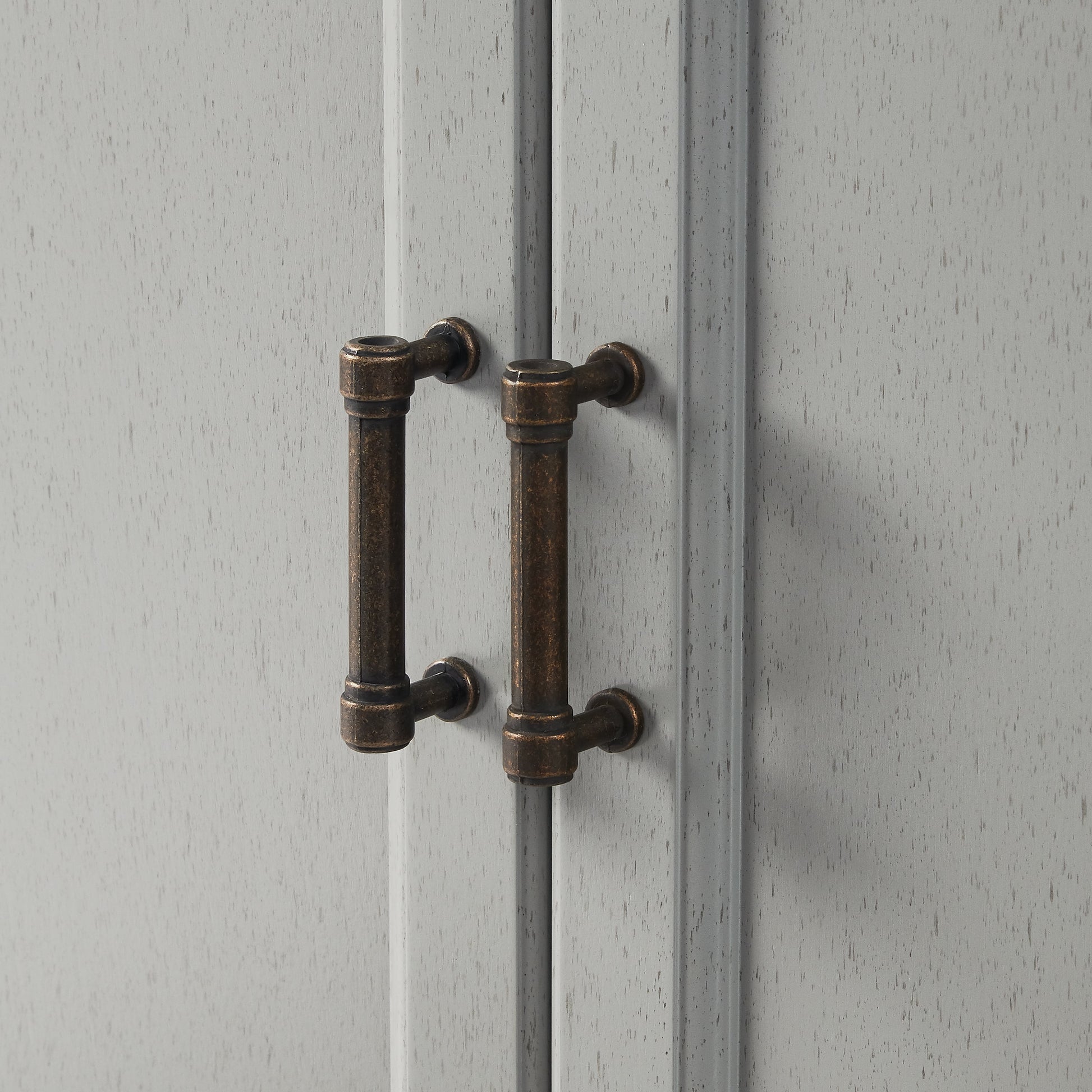 Tara 3-Piece Modern Farmhouse Sideboard Buffet Cabinet and Kitchen Storage Pantry Set