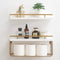 6 in X 16.5 in 2 -Tier White Rustic Floating Shelves (2 Pieces)