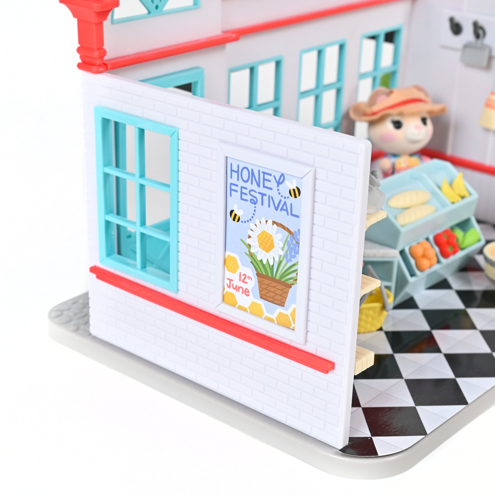 Buzz General Store 8" Tall Dollhouse Playset, 56 Pieces, Ages 3+, No Assembly