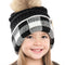 Cozy Toddler Cable Knit Pom Beanie - Warm Winter Hat for Kids