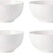 Blossom Lane 4-Piece Bowl Set, 4.05 LB, White