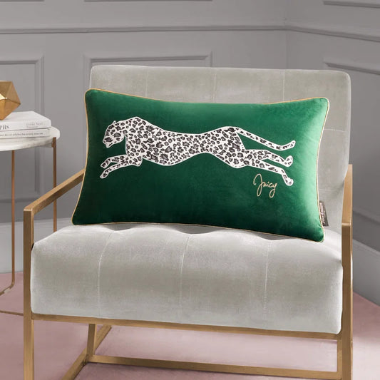 Velvet Cheetah Plush Decorative Throw Pillows - 14" X 24"