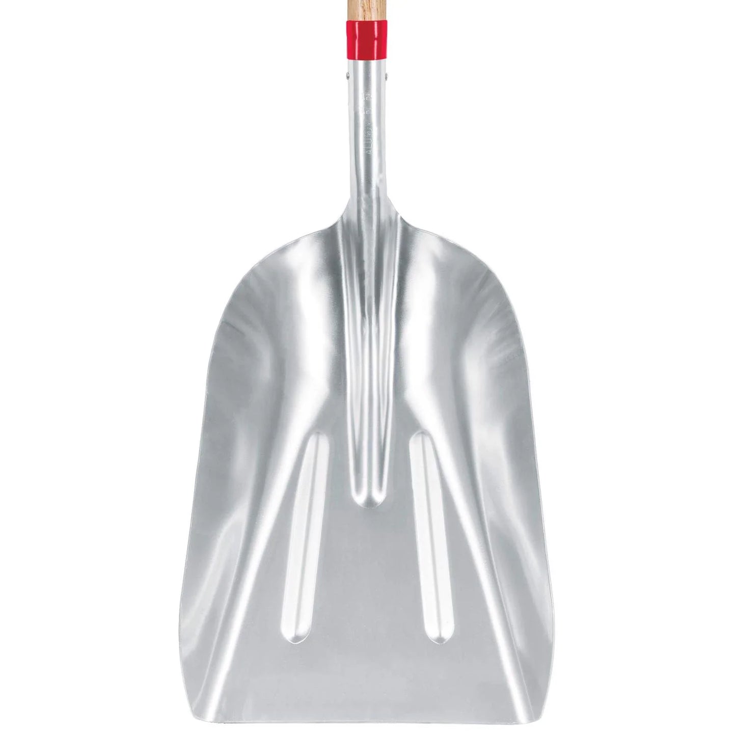 Tru-Tough 45 In. Aluminum Scoop Transfer Shovel with D-Grip and Wood Handle
