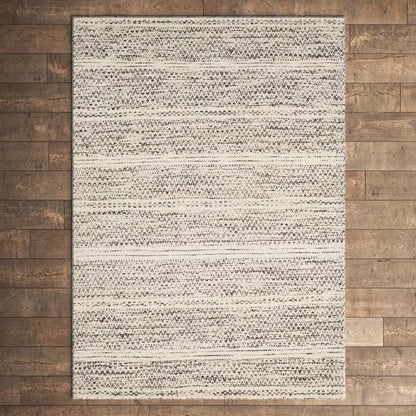 Sylvie Chevron Flatweave Wool Cream/Black Area Rug