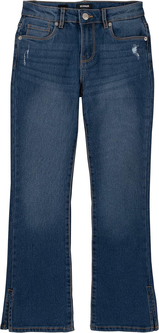 Girls' Stretch Denim Jeans, Bell-Bottom Style Pants with Flared Legs
