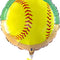 Softball 18" round Foil Mylar Party Balloon, Girl'S Fastpitch Softball, Extra Innings Collection