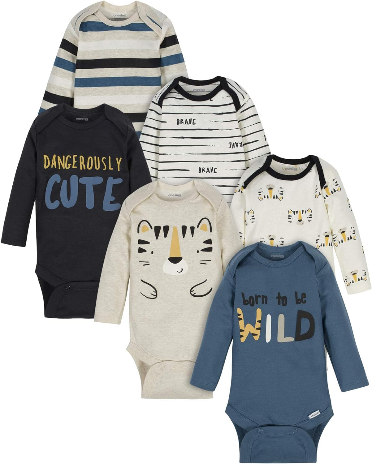 Baby-Boys 6-Pack Long Sleeve Bodysuits