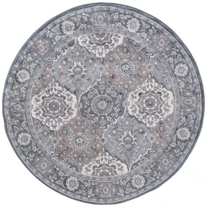 Madison Oriental Gray 8 Ft. round Indoor Area Rug