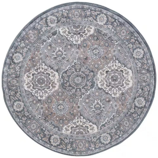 Madison Oriental Gray 8 Ft. round Indoor Area Rug