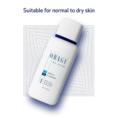 Nu-Derm Gentle Face Cleanser for Normal to Dry Sensitive Skin – Daily Facial Cleanser Gently Removes Dirt, Oil, Makeup & Impurities