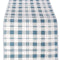 Table Runner with Tassels for Home Dining Table, Farmhouse Style Décor or Kitchen, 100% Cotton Linen Greyish-Blue Boho Table Runner, 14 X 72 Inch Long
