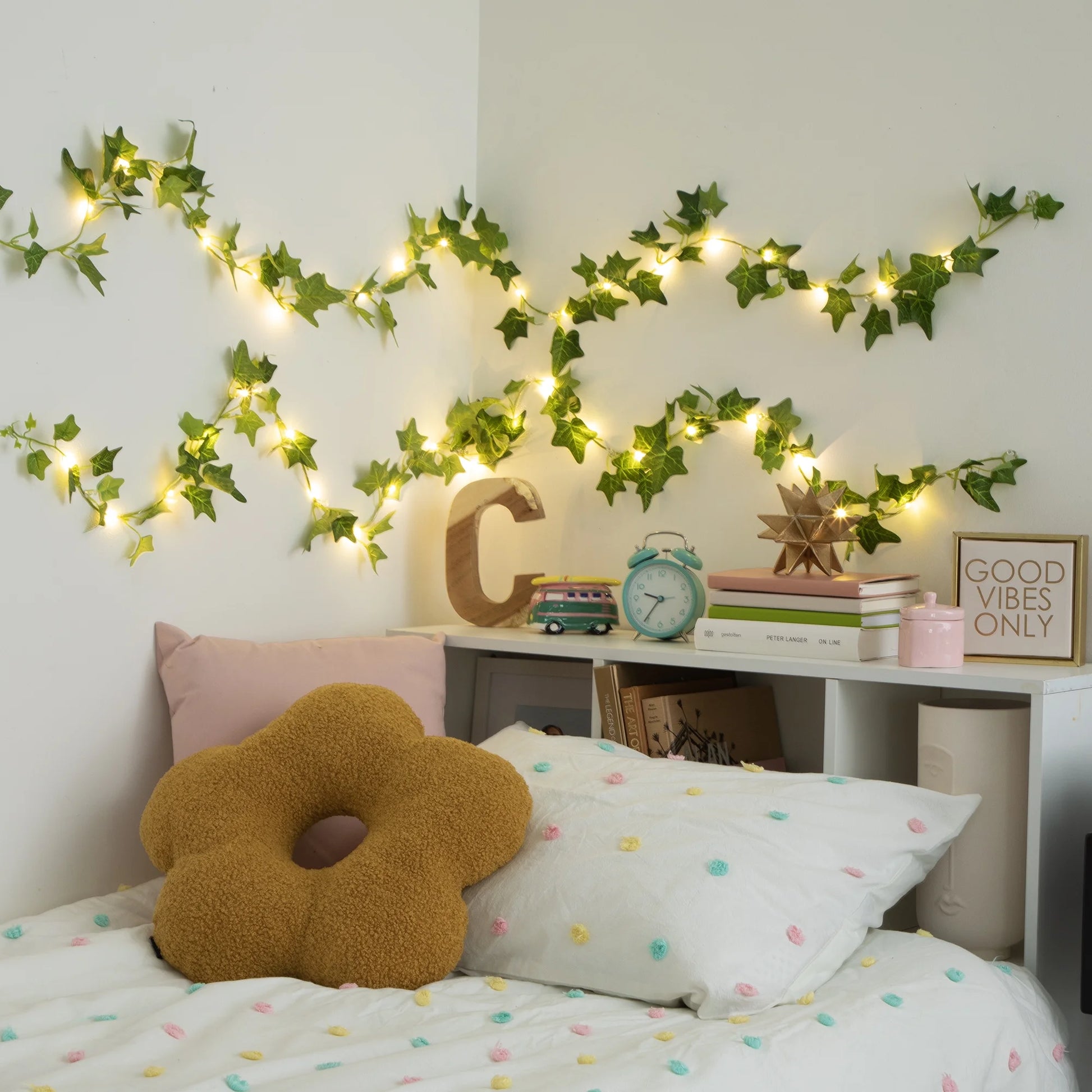 7 Ft. Ivy String Lights (Battery Operated, Warm White LED, Indoor Use)