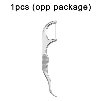 Stainless Steel Toothpick Set Tooth Flossing Reusable Toothpicks Portable Toothpick Floss Teeth Cleaner Oral Cleaning