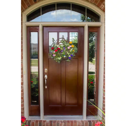 22 In. Artificial Spring Floral Wreath