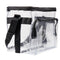 CHM Large Clear Lunch Bag See through Lunch Box with Adjustable Strap and Front
