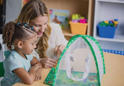 Butterfly Farm™ | Butterfly Kit with Live Cup of Caterpillars | 5 Caterpillars, Reusable Habitat, STEM Butterfly Journal & More