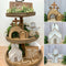 Easter Resurrection Scene - Spring Easter Cross Risen Figurine Decor Nativity Set, Easter Decorations for the Home, Easter Table Ornament, Easter Crafts, Table Centerpiece for Tabletop