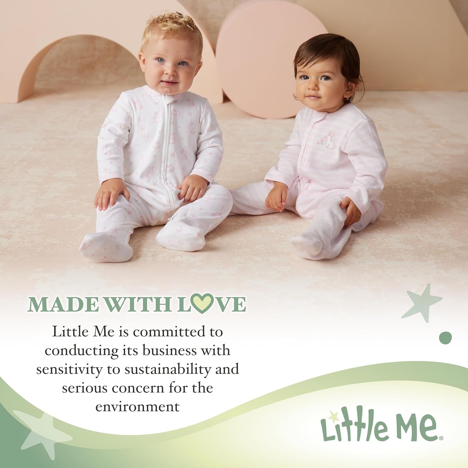 Baby Girls' 2-Piece Nightgown and Cap Set