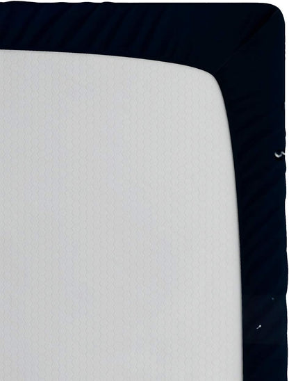 Sports Fitted Sheet, Soccer Ball and Water Splashing Thunder Strike Abstract Concept Art Design, Bed Cover with All-Round Elastic Deep Pocket for Comfort, Twin Size, Navy Grey