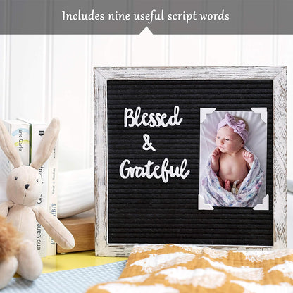 Felt Letter Board with Letters and Numbers 10X10 Inch, Felt Board with Letters Back to School Sign Classroom Decor, Baby Announcement Sign, First Day of School Board, Wifi Password Sign