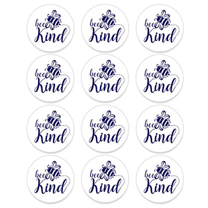 24/48Pcs Bee Kind Bee Happy Stickers for Wedding Birthday Party Baby Shower Decor Cute Animal Bee Stickers Kids Toy Gift