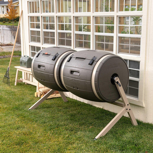 Double Bin Rotating Composter, 100 Gallon, Polyethylene (60309)