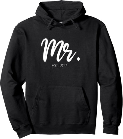Wedding Matching Gifts Mr. Est. 2021 Groom Pullover Hoodie