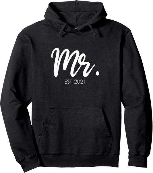 Wedding Matching Gifts Mr. Est. 2021 Groom Pullover Hoodie