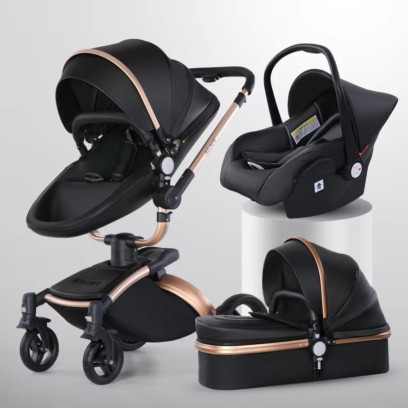 2025 Luxury Baby Stroller 3 in 1 Newborn Stroller Baby Car Carriange Shell Type Pushchair High Quality Baby Pram High Landscape