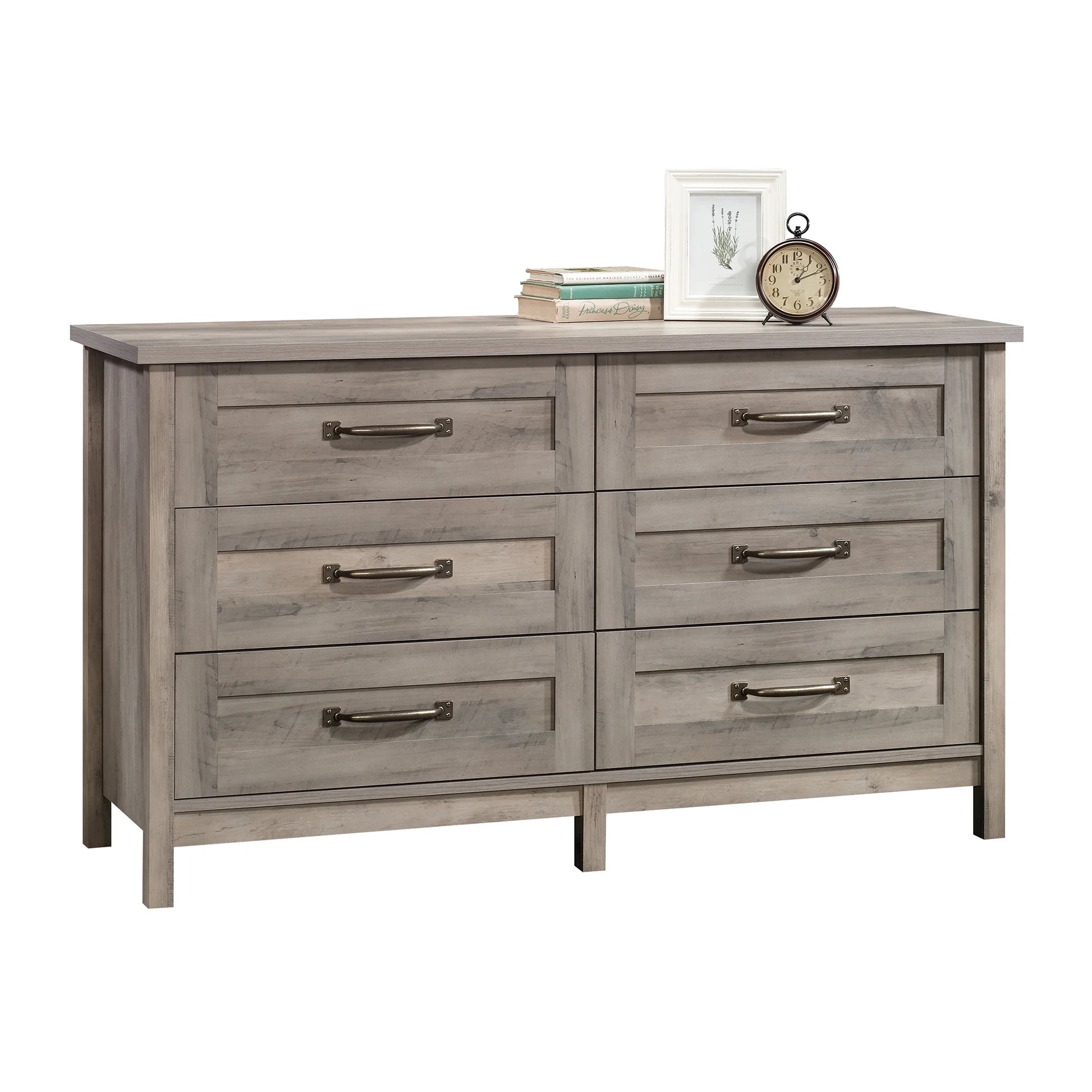Modern Farmhouse 6-Drawer Dresser, Rustic Gray Finish