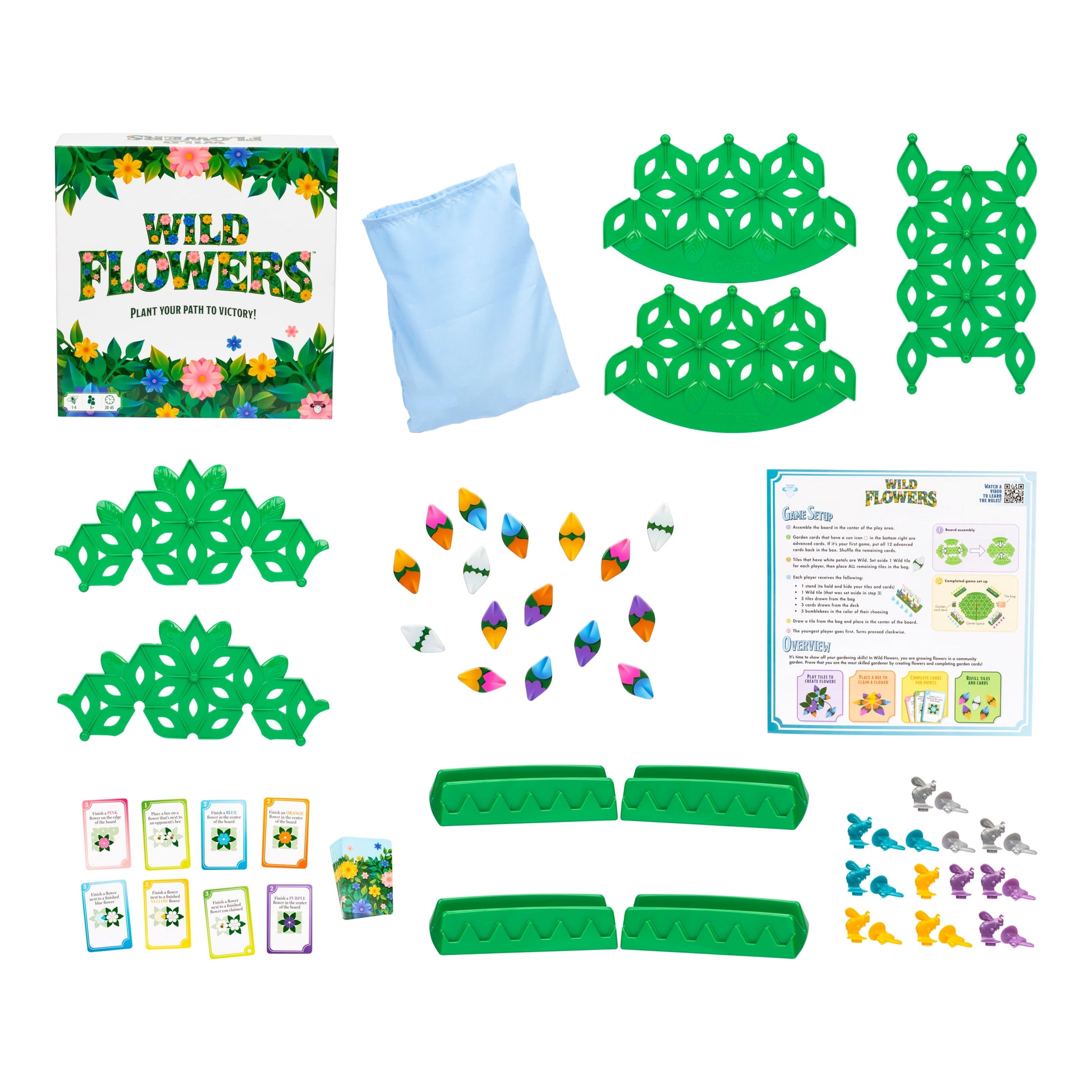 Wild Flowers Family Fun Strategy Game, Ideal for Solo Play, and 1 to 4 Players Aged 8+