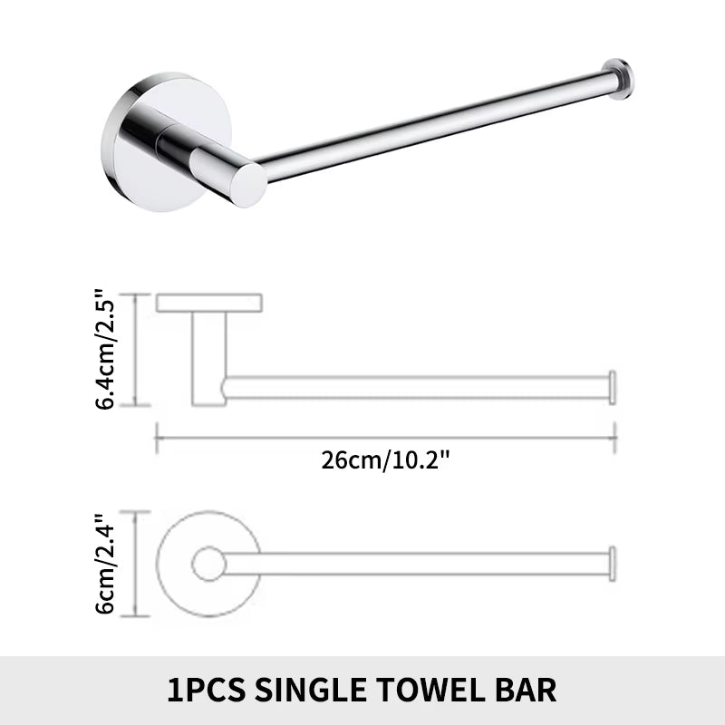 Wall Mounted Chrome Polished Bathroom Storage Rack Toilet Paper Holder Towel Bar Shelf Liquid Soap Holder Toilet Accessories