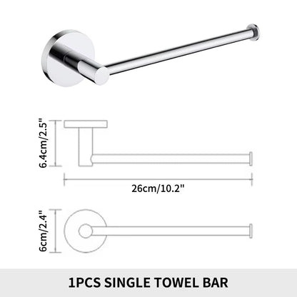 Wall Mounted Chrome Polished Bathroom Storage Rack Toilet Paper Holder Towel Bar Shelf Liquid Soap Holder Toilet Accessories