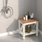 2-Tier Heavy Duty Waterproof Shower Bench with Storage Shelf