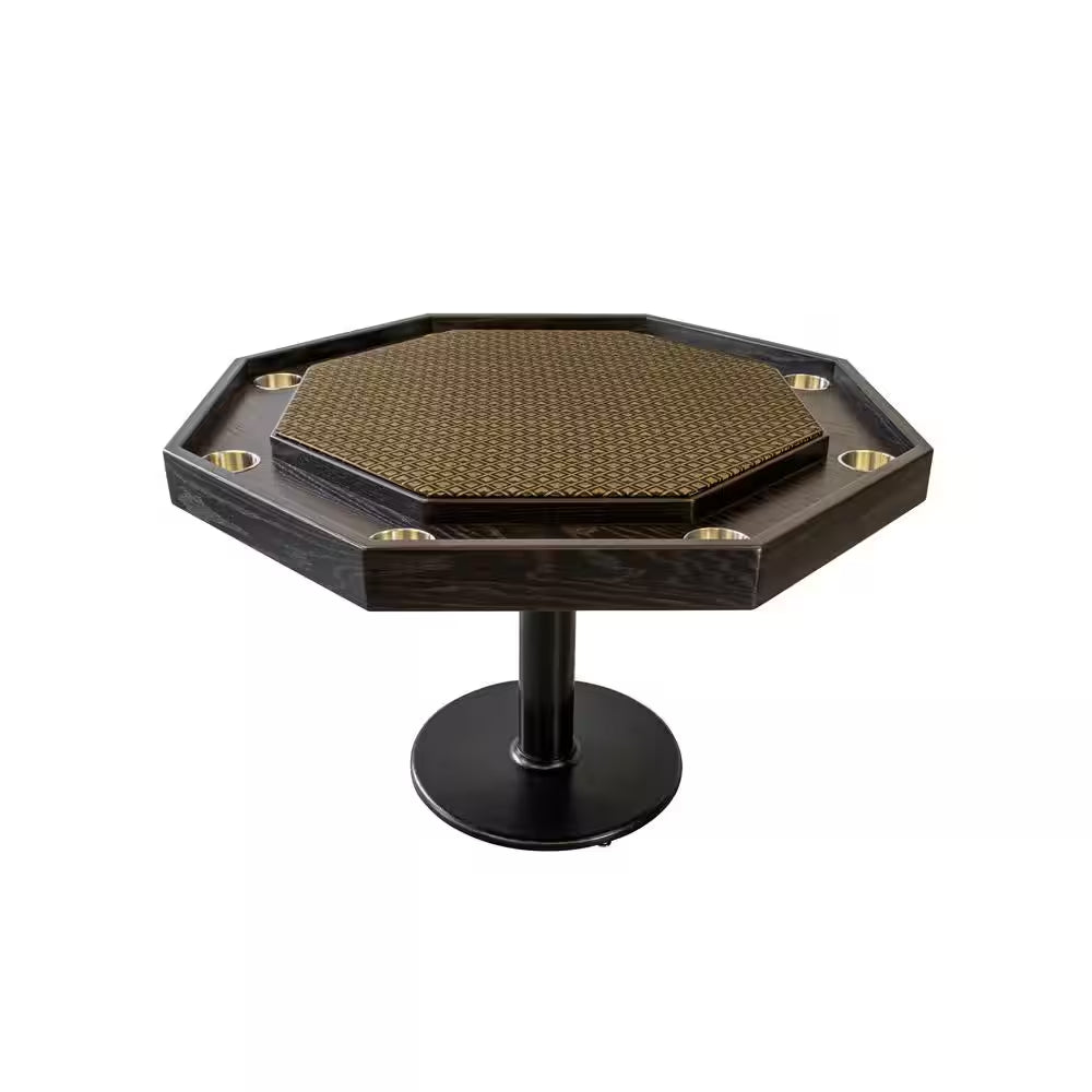 Lost Mill 8 Station Poker Table 1 Quantity in Mocha Oak 1 Pack