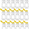 18 Pack 8 Fl Oz Plastic PET Honey Bear Jars, Squeeze Bottles with Yellow Flip-Top Dispenser Caps W/Seals - Holds 12 Oz Honey by Weight - BPA Free, Refillable and Made in USA
