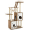 57 Inch Cat Tree Tower Multi-Level Activity Center with Scratching Posts