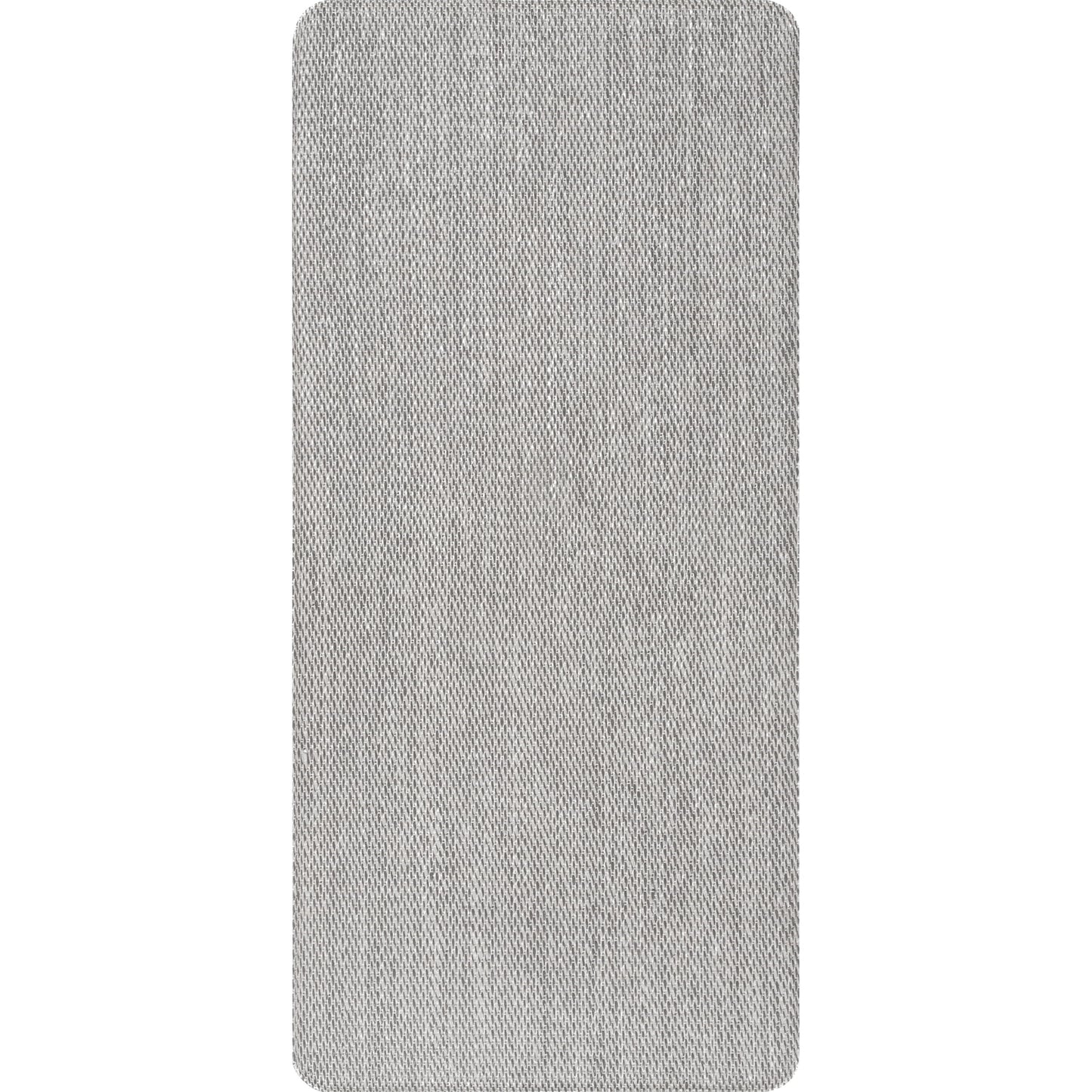 Casual Braided anti Fatigue Kitchen or Laundry Room Comfort Mat, 18" X 30", Light Grey