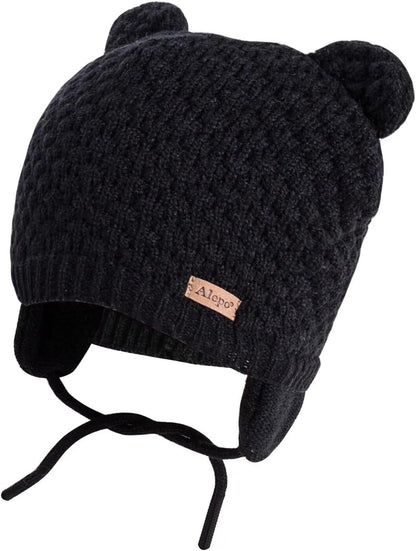 Winter Beanie Hat for Baby Kids Toddler Infant Newborn, Earflap Cute Warm Fleece Lind Knit Cap for Boys Girls