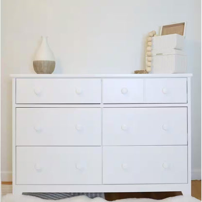 Moss 6-Drawer White Dresser