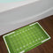 Football Bath Mat, Sports Field in Green Gridiron Yard Competitive Games College Teamwork Print, Plush Bathroom Decor Mat with Non Slip Backing, 30.2" X 20", White Green