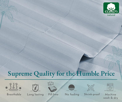 - Finest Luxe Bed Sheets Twin XL Soft 100% Cotton Cooling Sheets Deep Pockets Elastic,500 Thread Count,3-Pc Set, Best Damask Stripe Sheet Set Twin XL Sheets(Light Blue - Striped)
