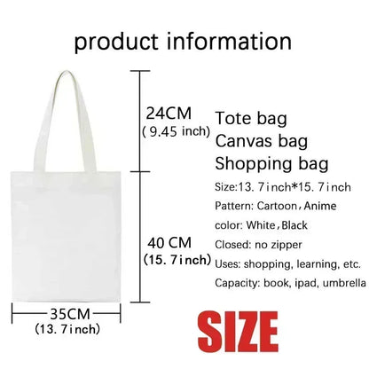 Corgi Dog Cartoon Funny Shopping Bag Graphic Tote Handbag Harajuku Shopper Bag for Women Eco Large-Capacity Female Shoulder Bag
